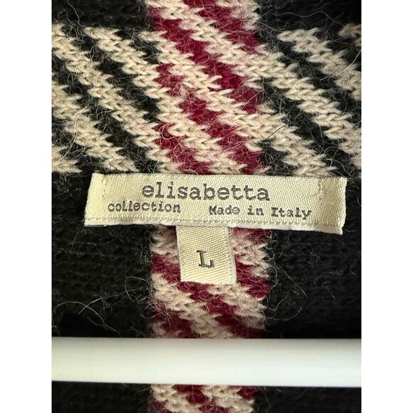 Elisabetta Collection Plaid Open Front Alpaca and Wool Blend Cardigan size Large - Picture 4 of 6